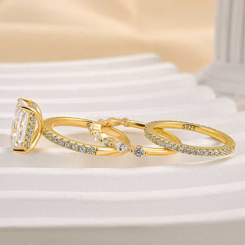 3PC Wedding Ring Set | Elegant Bridal Set Rings