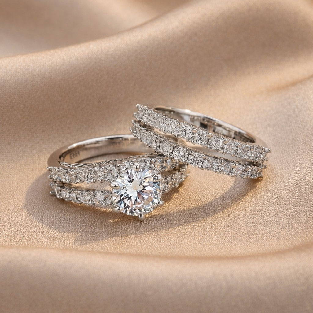 Eternal Radiance | Gold Ring Set for Women