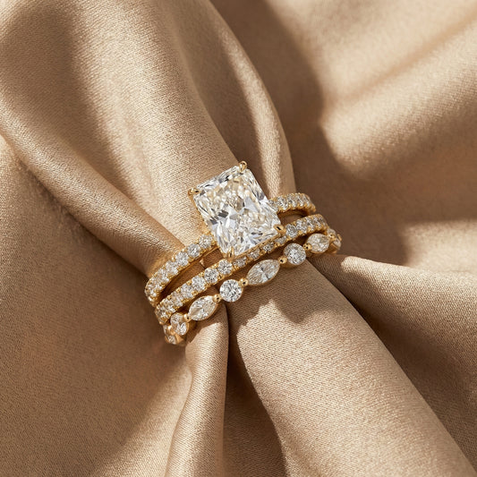 3PC Wedding Ring Set | Elegant Bridal Set Rings