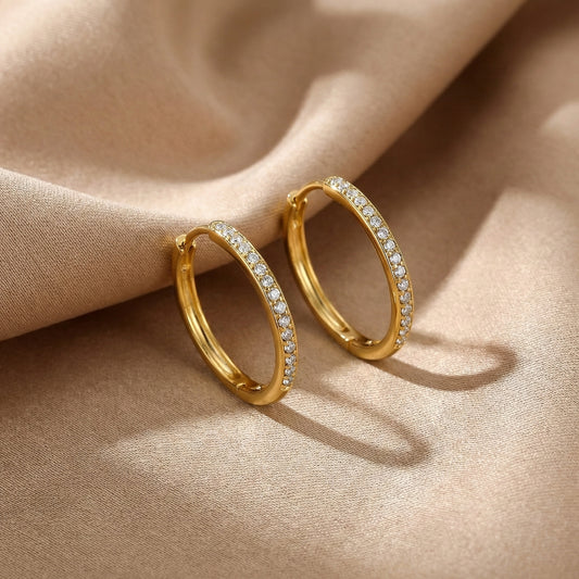 Sorel Pave Earrings | Gold