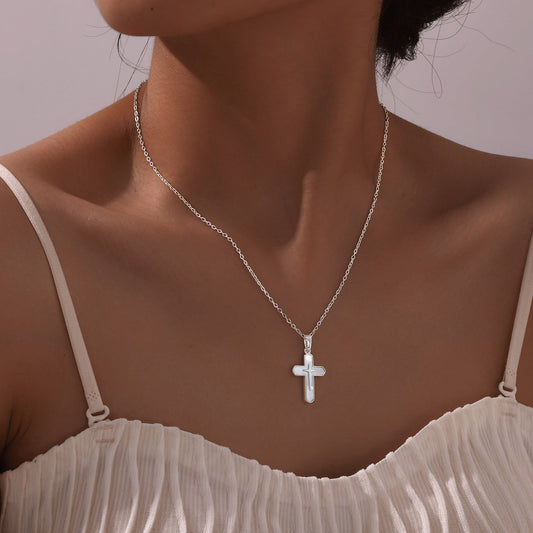Cross on Cross Pendant Necklace