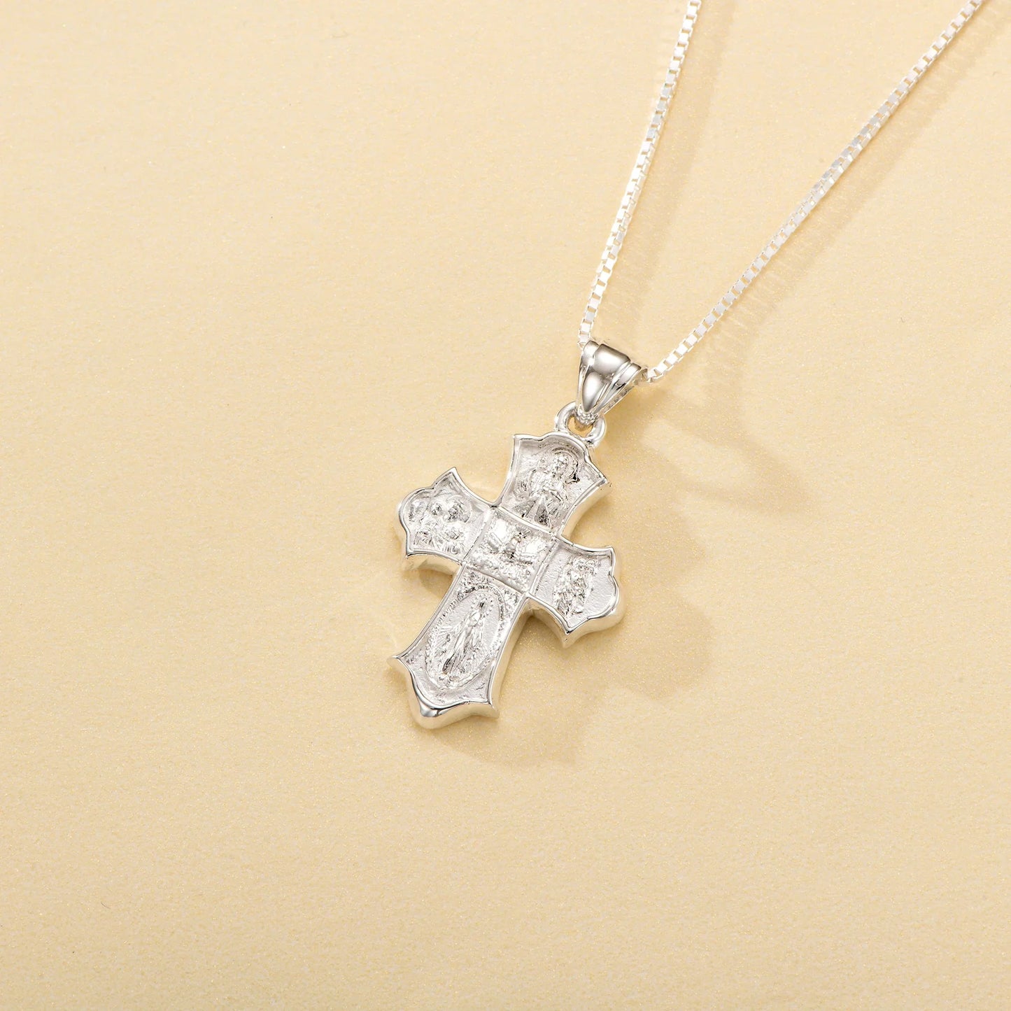 Catholight Four-Way Cross Necklace in Sterling Silver