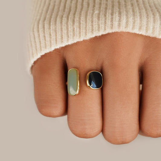 Double Stone Wrap Ring