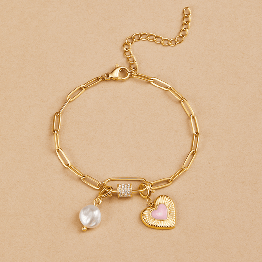 Blush Gold Heart Charm