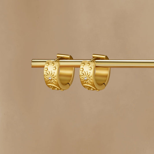 Celestial Gold Hoop Earrings