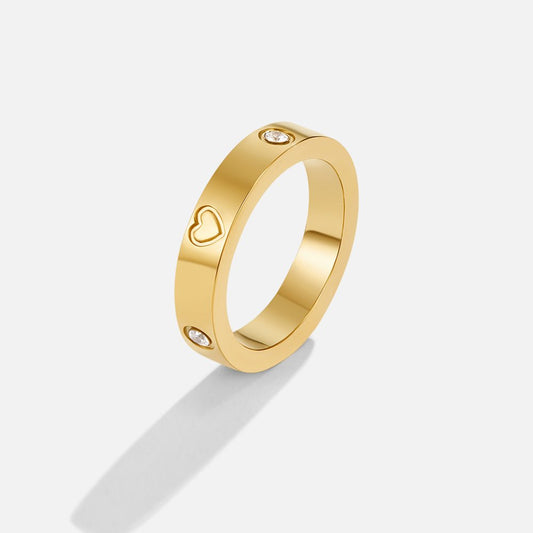 Mari Heart Gold Ring