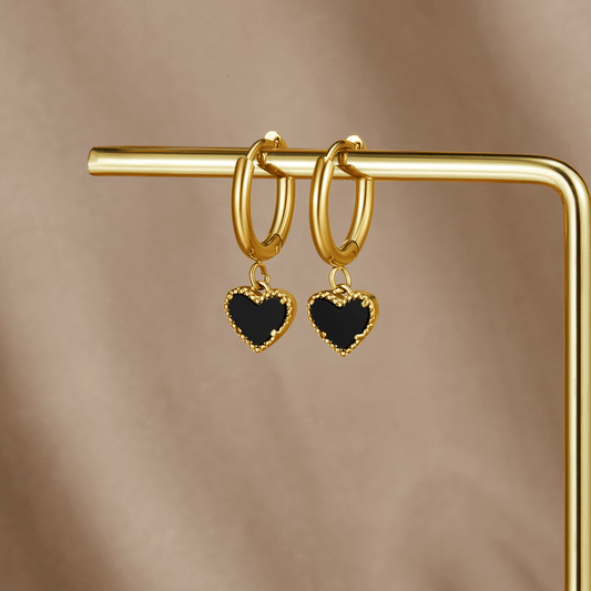 'Tainted Hearts' Hoop Earrings