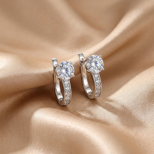 Channel Huggie Earrings | Elegant Earrings for Women
