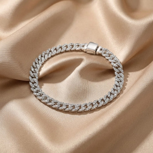 Pave Cuban Bracelet | Elegant Accessory