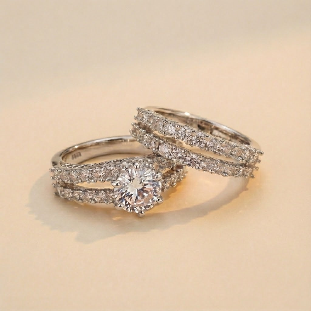 Eternal Radiance | Gold Ring Set for Women