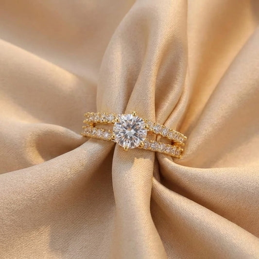 Eternal Radiance | Gold Ring Set for Women