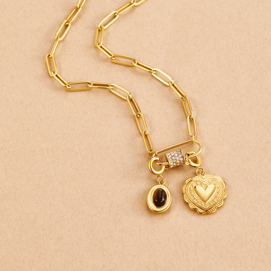 Vintage Gold Heart Charm